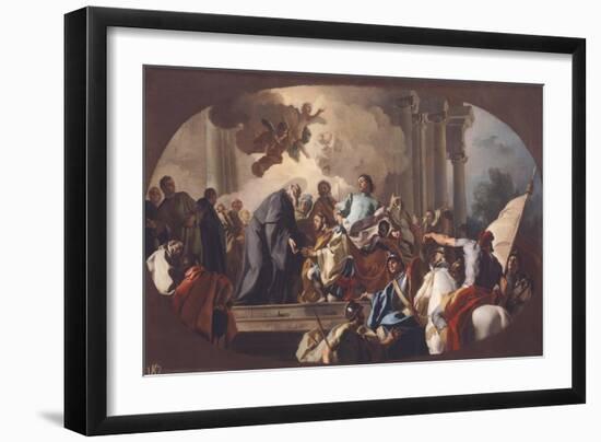 St Benedict Welcomes Totila-Francesco de Mura-Framed Giclee Print