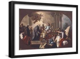 St Benedict Welcomes Totila-Francesco de Mura-Framed Giclee Print