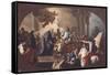 St Benedict Welcomes Totila-Francesco de Mura-Framed Stretched Canvas