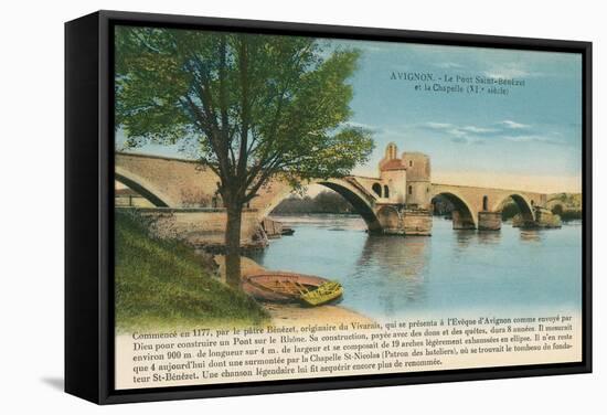 St. Benezet Bridge, Avignon-null-Framed Stretched Canvas