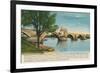 St. Benezet Bridge, Avignon-null-Framed Art Print