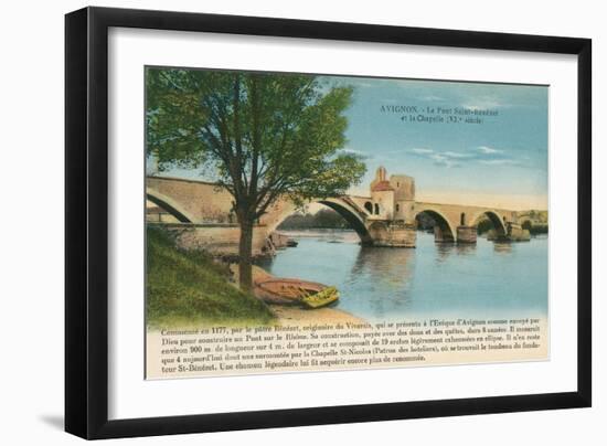 St. Benezet Bridge, Avignon-null-Framed Art Print
