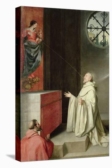 St. Bernard and the Virgin-Alonso Cano-Stretched Canvas