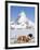 St. Bernard Dog and Matterhorn From Atop Gornergrat, Switzerland, Europe-Michael DeFreitas-Framed Photographic Print