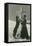 St. Bernard Dog Wtih Priest at Cross-null-Framed Stretched Canvas