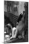 St Bernard Drinking from a Tap-Thomas Fall-Mounted Photographic Print