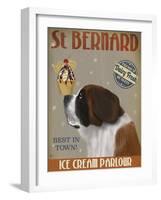 St Bernard Ice Cream-Fab Funky-Framed Art Print