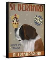 St Bernard Ice Cream-Fab Funky-Framed Stretched Canvas