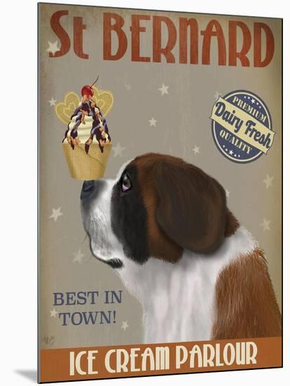 St Bernard Ice Cream-Fab Funky-Mounted Art Print