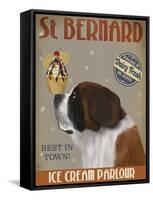 St Bernard Ice Cream-Fab Funky-Framed Stretched Canvas