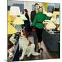 "St. Bernard in Lamp Shop", October 25, 1952-George Hughes-Mounted Giclee Print