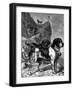 St Bernard Mountain Rescue Dogs with Flasks of Brandy on their Collars, C1880-null-Framed Giclee Print