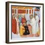 St Bernard of Clairvaux Exorcising Someone Possessed-Ferrer Bassa-Framed Giclee Print