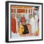 St Bernard of Clairvaux Exorcising Someone Possessed-Ferrer Bassa-Framed Giclee Print