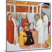 St Bernard of Clairvaux Exorcising Someone Possessed-Ferrer Bassa-Mounted Giclee Print