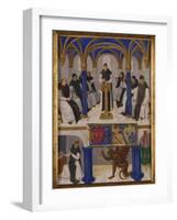 St. Bernard Teaching-Jean Fouquet-Framed Giclee Print