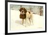 St. Bernard with Rescue Keg-null-Framed Premium Giclee Print