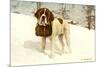 St. Bernard with Rescue Keg-null-Mounted Premium Giclee Print