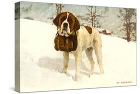 St. Bernard with Rescue Keg-null-Stretched Canvas