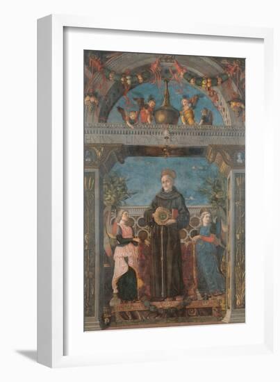 St Bernardine of Siena and Angels-Andrea Mantegna-Framed Giclee Print