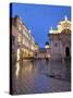 St. Blaise Church and Cathedral at Night, Old Town, UNESCO World Heritage Site, Dubrovnik, Croatia,-Martin Child-Stretched Canvas