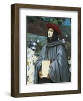 St Bonaventura, Detail from the Apparition of the Virgin to St Francis of Assisi and Bonaventure-Luigi Serra-Framed Giclee Print