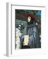St Bonaventura, Detail from the Apparition of the Virgin to St Francis of Assisi and Bonaventure-Luigi Serra-Framed Giclee Print