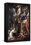 St Bonaventure Receiving Banner of St Sepulchre from Madonna-Francesco Solimena-Framed Stretched Canvas