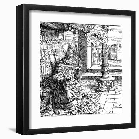 St Boniface, Bishop-null-Framed Art Print