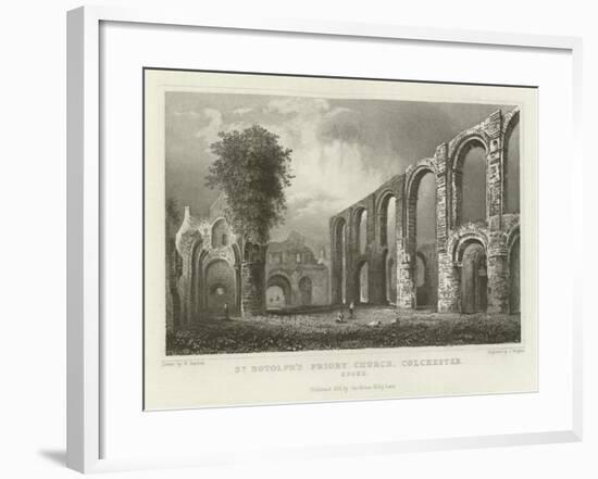 St Botolph's Priory Church, Colchester, Essex-William Henry Bartlett-Framed Giclee Print