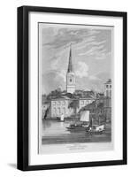 St Bride's Church, Fleet Street, City of London, 1815-Matthews-Framed Premium Giclee Print