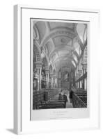 St Bride's Church, Fleet Street, City of London, 1839-T Turnbull-Framed Giclee Print