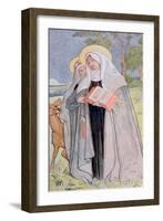 St. Bridget of Sweden Illustration from a Book on Famous Women of Sweden, 1900-Carl Larsson-Framed Giclee Print