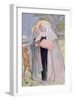 St. Bridget of Sweden Illustration from a Book on Famous Women of Sweden, 1900-Carl Larsson-Framed Giclee Print