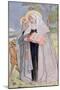 St. Bridget of Sweden Illustration from a Book on Famous Women of Sweden, 1900-Carl Larsson-Mounted Giclee Print