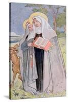 St. Bridget of Sweden Illustration from a Book on Famous Women of Sweden, 1900-Carl Larsson-Stretched Canvas