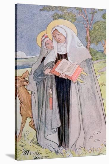 St. Bridget of Sweden Illustration from a Book on Famous Women of Sweden, 1900-Carl Larsson-Stretched Canvas