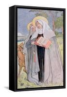 St. Bridget of Sweden Illustration from a Book on Famous Women of Sweden, 1900-Carl Larsson-Framed Stretched Canvas