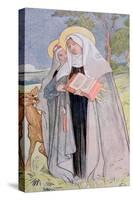 St. Bridget of Sweden Illustration from a Book on Famous Women of Sweden, 1900-Carl Larsson-Stretched Canvas