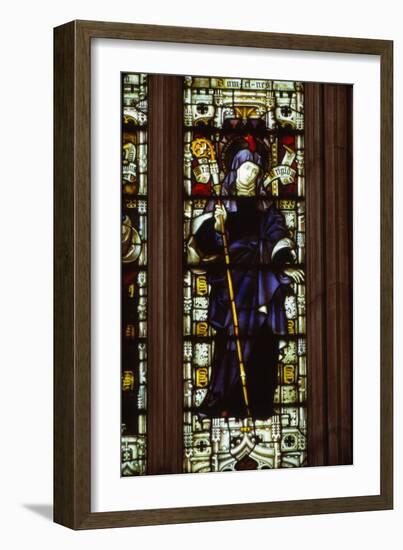 St. Brigid in West Window of Hereford Cathedral, 20th century-CM Dixon-Framed Giclee Print