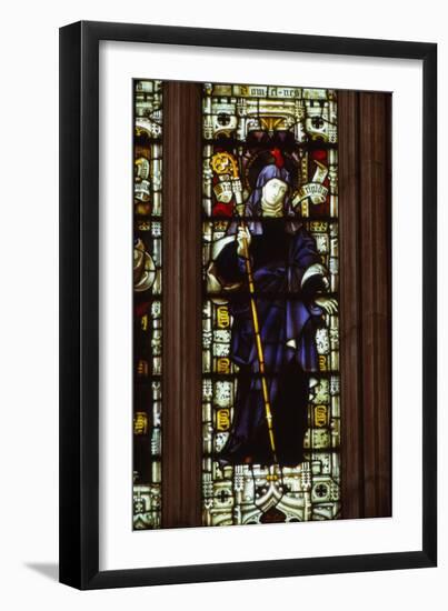 St. Brigid in West Window of Hereford Cathedral, 20th century-CM Dixon-Framed Giclee Print