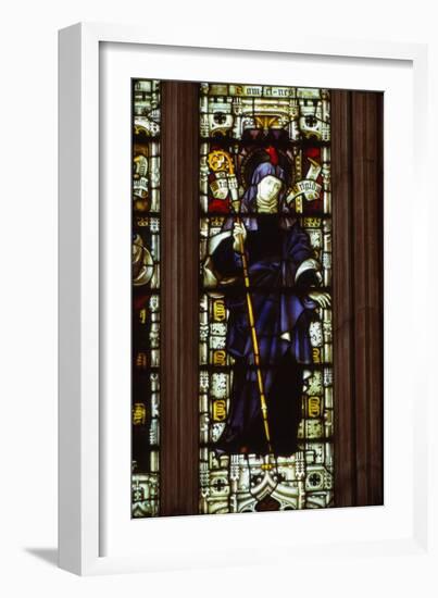 St. Brigid in West Window of Hereford Cathedral, 20th century-CM Dixon-Framed Giclee Print