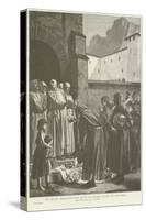 St Bruno Refusing the Gifts of the Count of Calabria-Jean Paul Laurens-Stretched Canvas