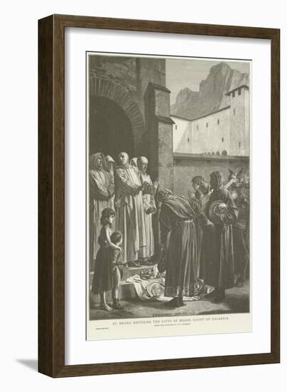 St Bruno Refusing the Gifts of the Count of Calabria-Jean Paul Laurens-Framed Giclee Print