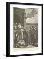 St Bruno Refusing the Gifts of the Count of Calabria-Jean Paul Laurens-Framed Giclee Print