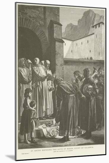 St Bruno Refusing the Gifts of the Count of Calabria-Jean Paul Laurens-Mounted Giclee Print