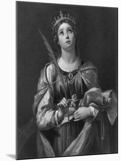 St Catherine, 19th Century-F Knolle-Mounted Giclee Print