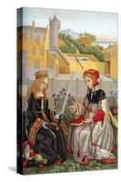 St Catherine and St Agnes, 15th Century-Franz Kellerhoven-Stretched Canvas