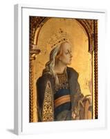 St. Catherine, Detail from the Santa Lucia Triptych-Carlo Crivelli-Framed Giclee Print