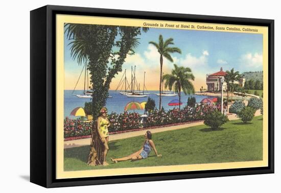 St. Catherine Hotel, Catalina-null-Framed Stretched Canvas